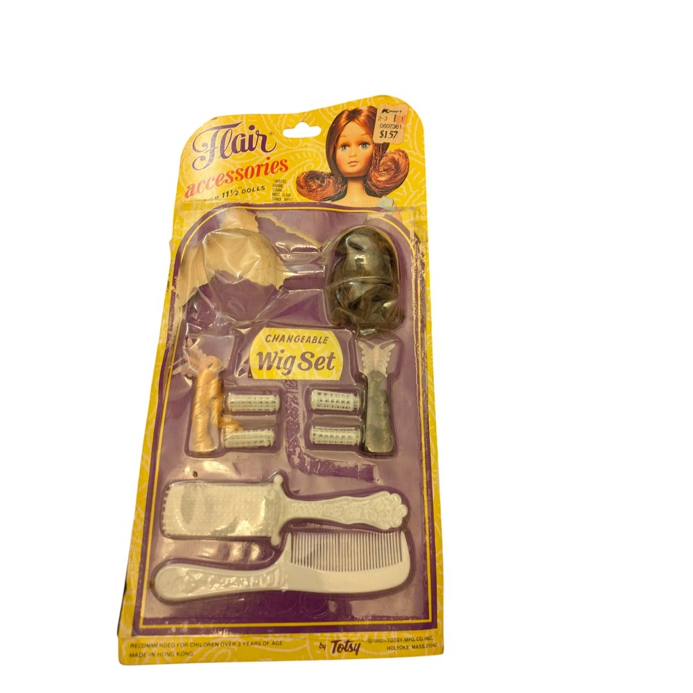 Vintage‎ Totsy Flair Accessories Changeable Wig Set 11 1/2 Dolls NEW